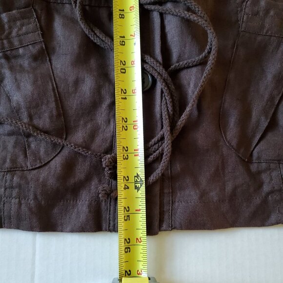 Lucy and Laurel Linen Short Sleeve Anorak Blouse Large - Picture 13 of 13